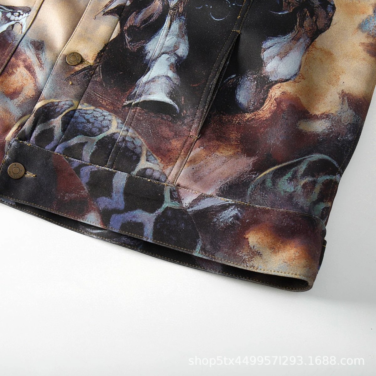 Design Printed Denim Jacket Multicolor Outerwear product detail 13 in Litbuy spreadsheet finds