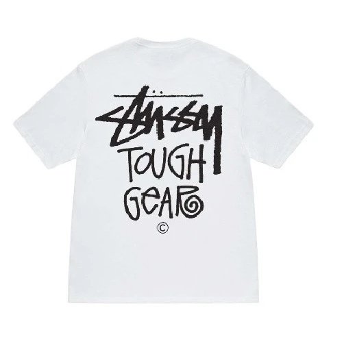 Stussy Tough Gear White T-Shirt