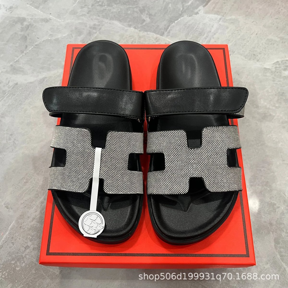 Hermès Oran Slide Sandals Pink and Gold Suede Slippers product detail 32 in Litbuy spreadsheet finds