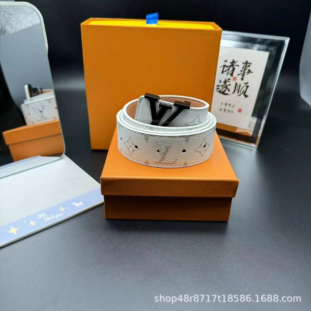 纯白花 黑扣 option