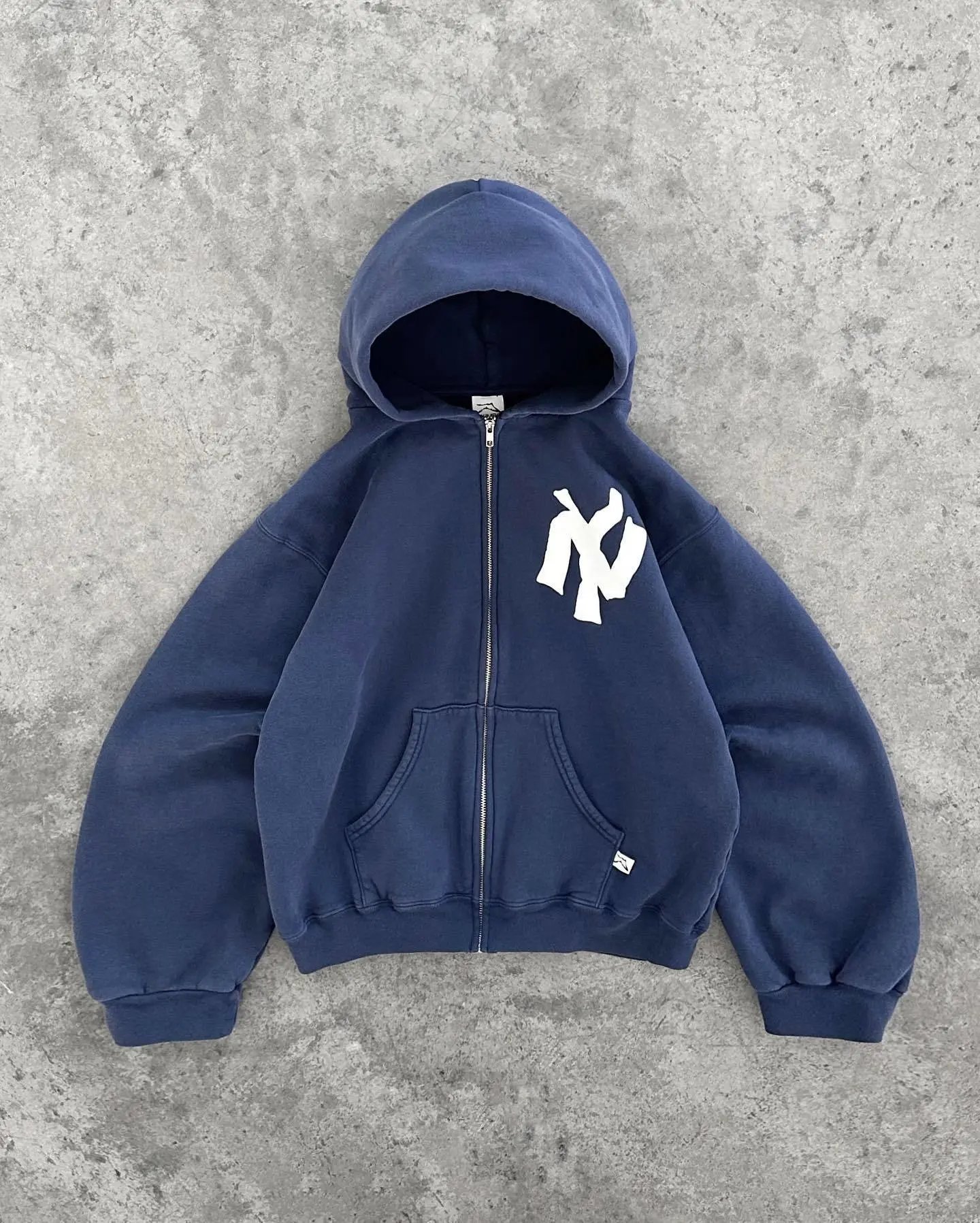 New York Yankees Black Hooded Sweatshirt Oversized Streetwear