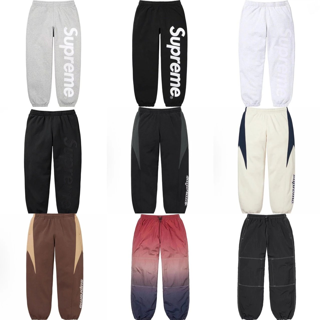 Supreme Side Logo Pants [24 styles]