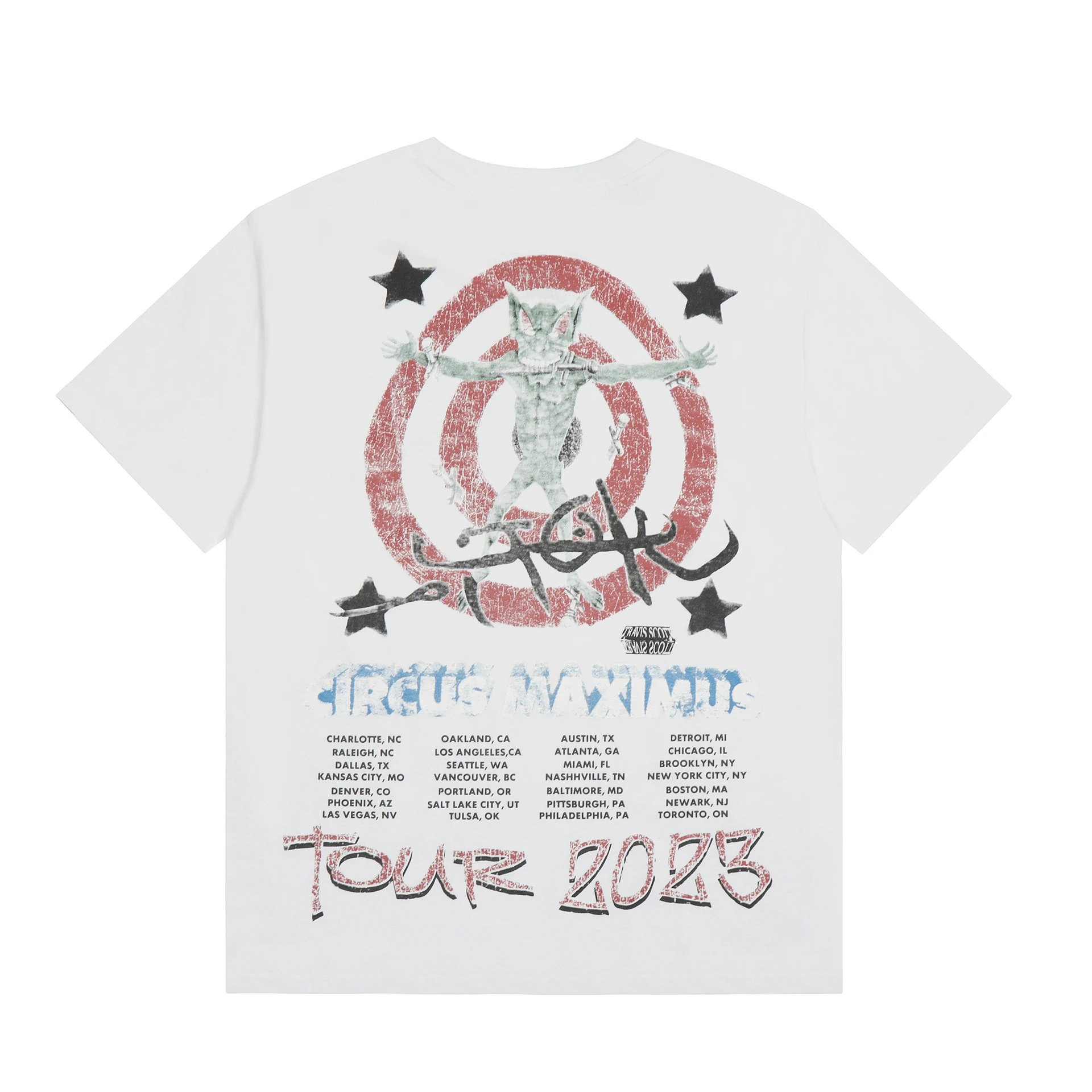Travis Scott Cactus Jack Graphic Print Black Streetwear T-Shirt