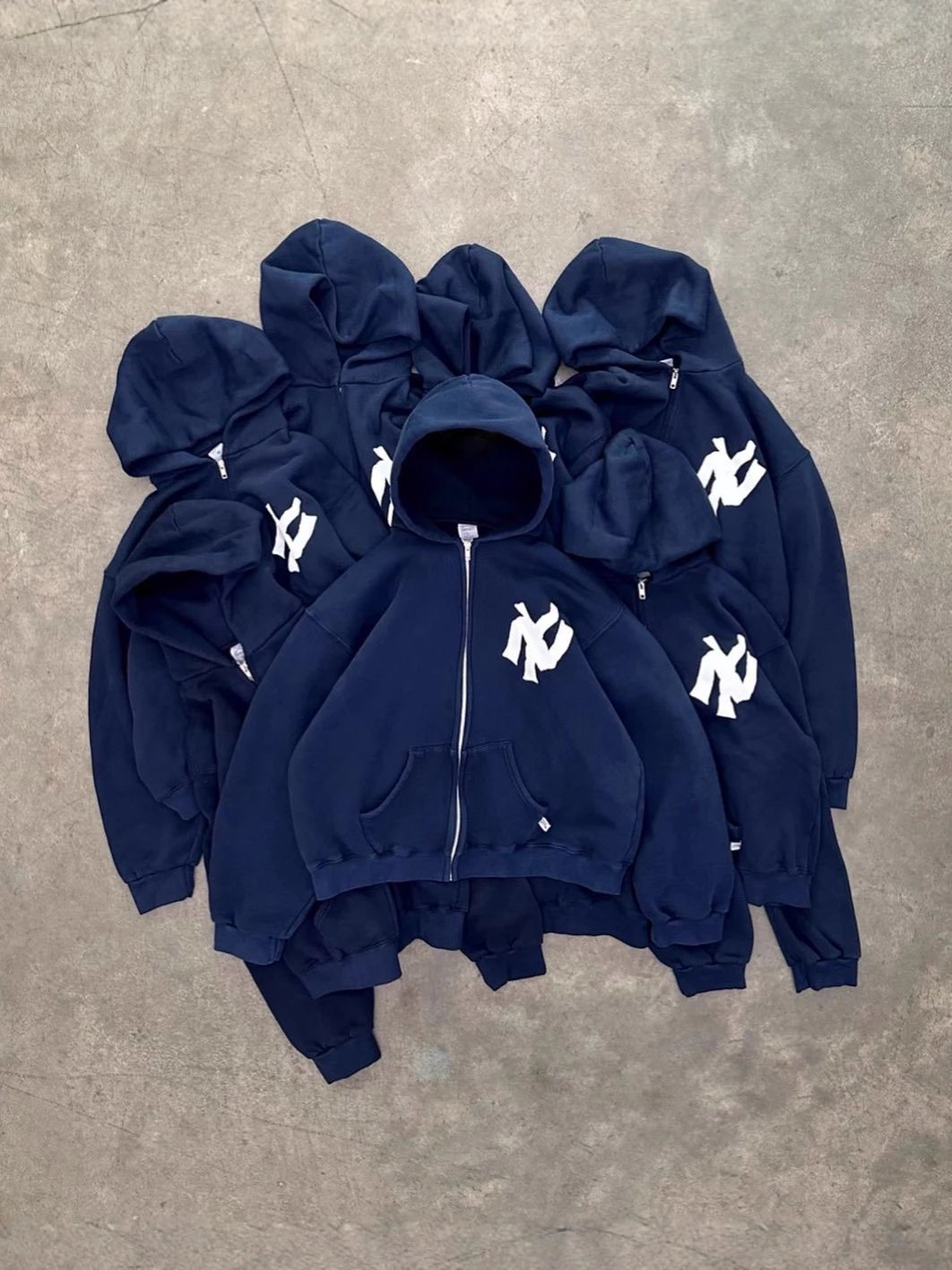 New York Yankees Black Hooded Sweatshirt Oversized Streetwear