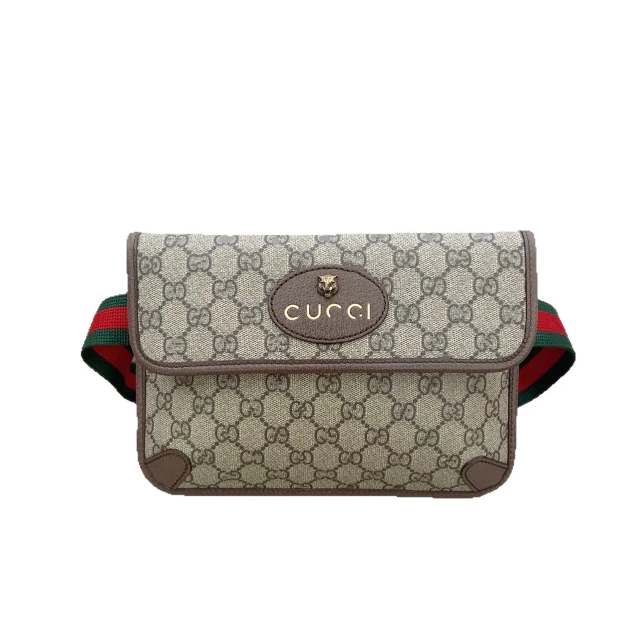 Gucci GG Marmont Beige Canvas Belt Bag