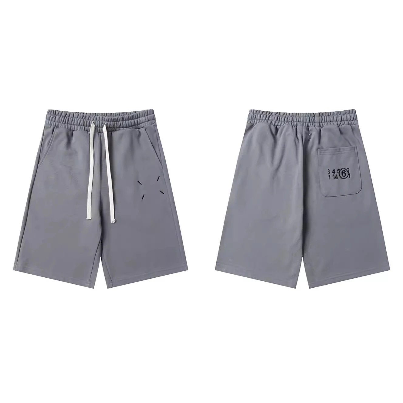 Maison Margiela MM6 Beige Numeric Print Shorts