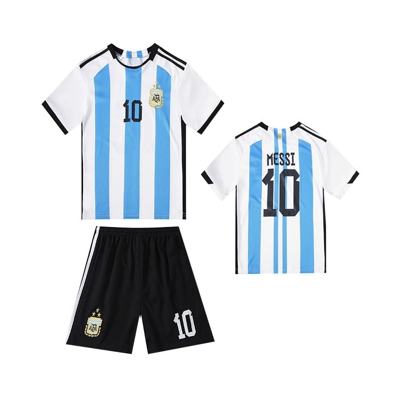 Argentina National Team Messi #10 Home Jersey Set T-Shirt