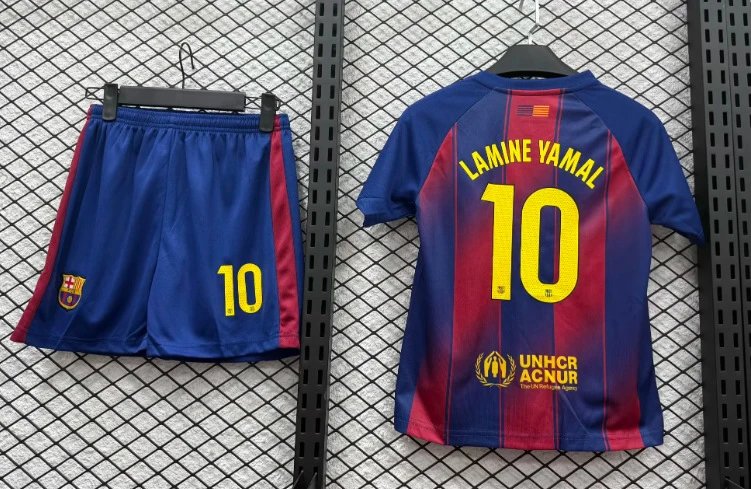 FC Barcelona FC Barcelona Lamine Yamal #10 Home Jersey & Shorts Set Blue