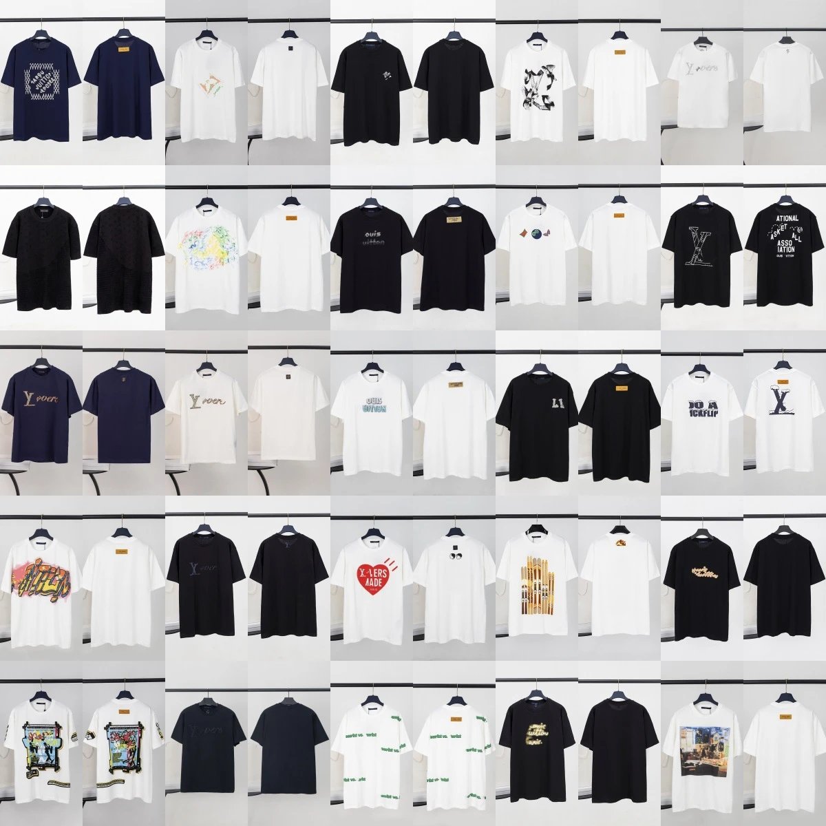 Louis Vuitton Lv Monogram & Graphic Print T-Shirts