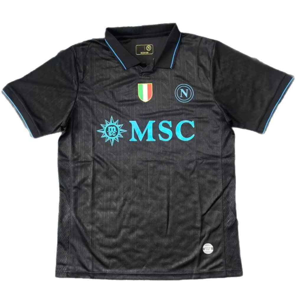 SSC Napoli 2023 24 Home Away Third Kit Blue White Black Futuristic Pattern Soccer Jersey
