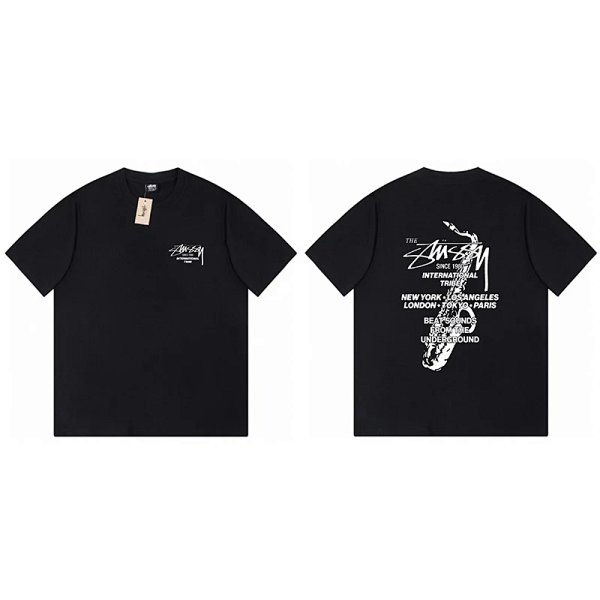 Stussy International Tour Black T-Shirt product listing in Litbuy spreadsheet finds