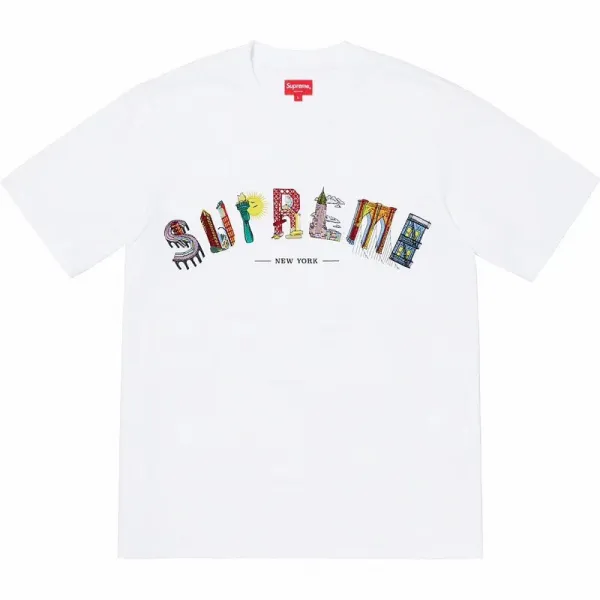 Supreme New York Skyline T-Shirt White - 1