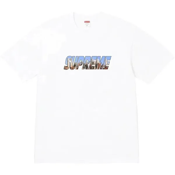 Supreme Photo Print Logo T-Shirt White - 1