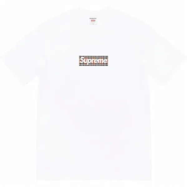 Supreme x Burberry Box Logo T-Shirt White - 1