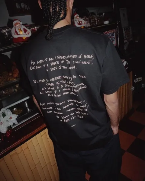Supreme Diego Maradona Photo Print Black T-Shirt - 11