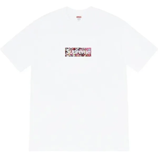 Supreme Floral Box Logo White T-Shirt - 1
