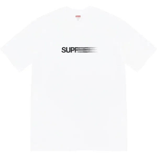 Supreme Motion Blur Logo White T-Shirt - 1