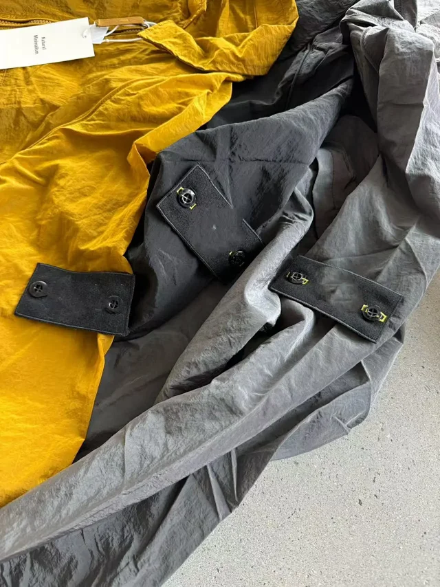 Stone Island Jackets Nylon zip-up jacket with detachable sleeve patch product detail image 1