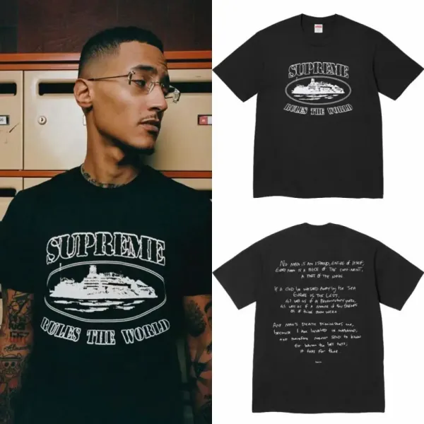 Supreme Diego Maradona Photo Print Black T-Shirt - 6