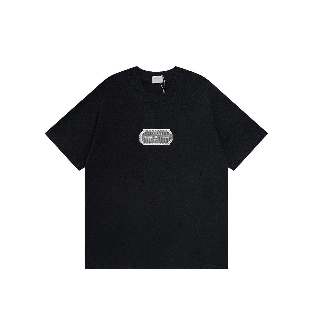 IOR T-Shirt Black White Gray Blue Casual Graphic Tee