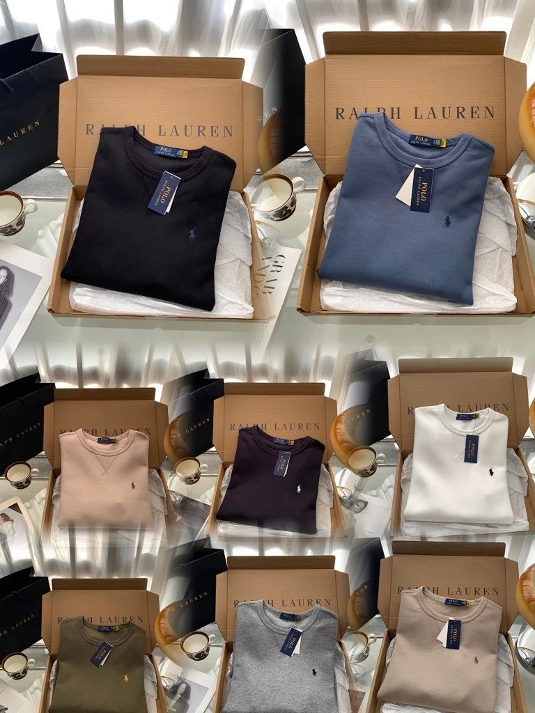 Polo Ralph Lauren Classic Crewneck Sweatshirt Beige Hoodie product detail 2 in Litbuy spreadsheet finds