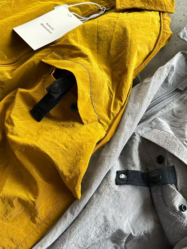 Stone Island Jackets Nylon zip-up jacket with detachable sleeve patch product detail image 2