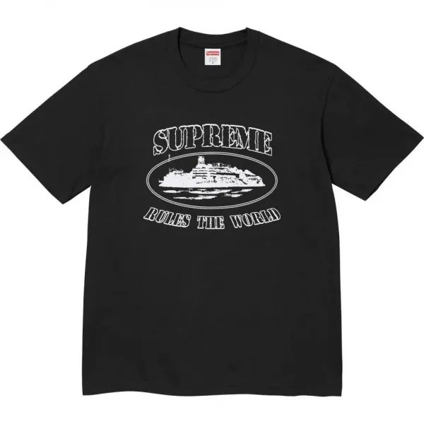 Supreme Diego Maradona Photo Print Black T-Shirt - 12