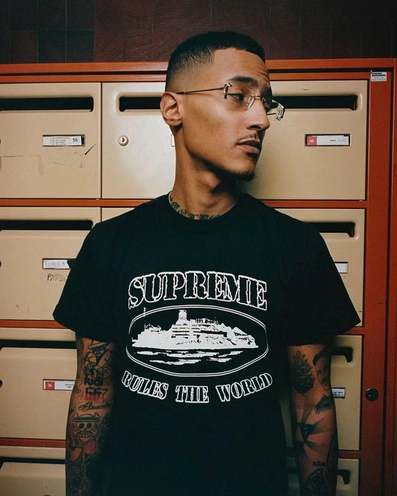 Supreme Diego Maradona Photo Print Black T-Shirt - 7