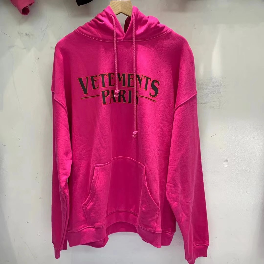 Vetements Vetements Paris Fuchsia Hoodie Pink