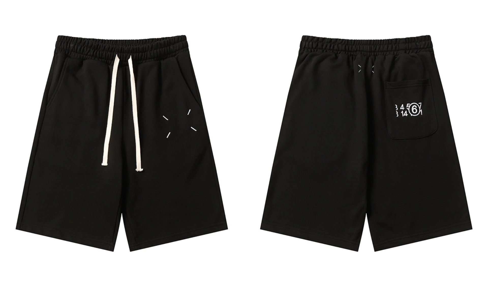 Maison Margiela MM6 Beige Numeric Print Shorts