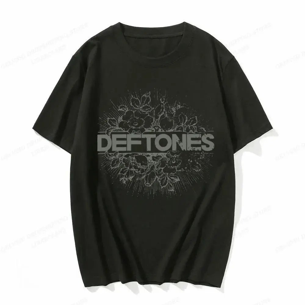 Deftones Graphic Black Oversized T-Shirt