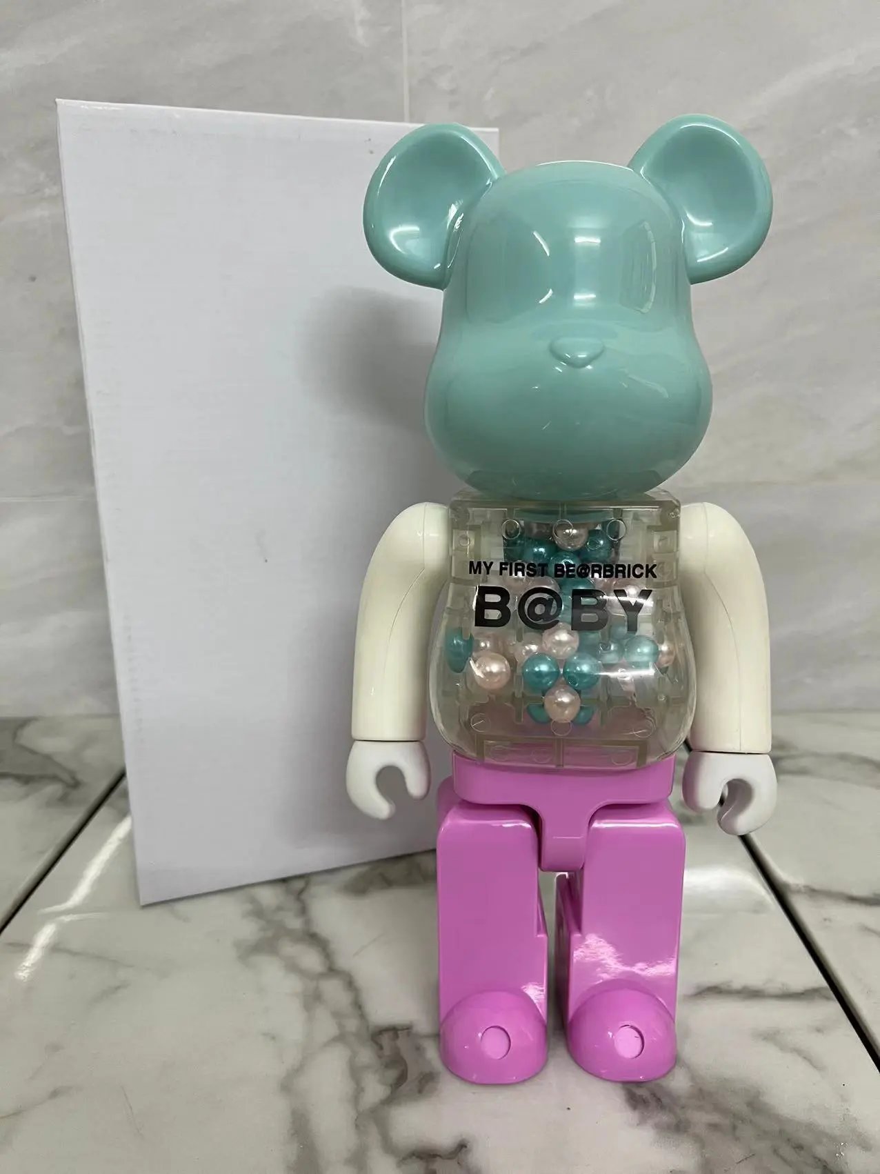 Medicom Toy Medicom Toy BE@RBRICK My First BE@RBRICK Baby in Teal/White/Pink Teal