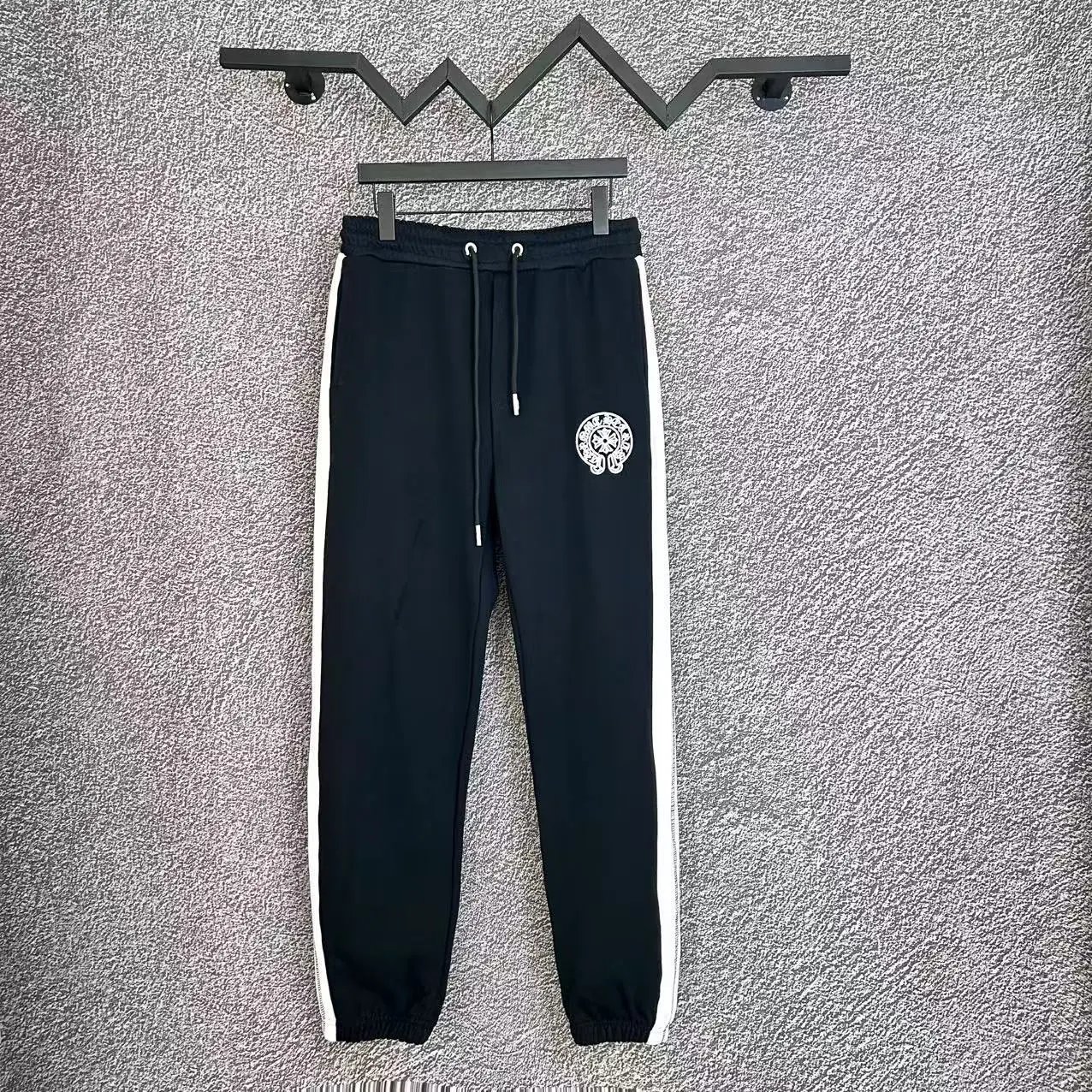Chrome Hearts Trousers Graphic Logo Drawstring Sweatpants — B101 Black