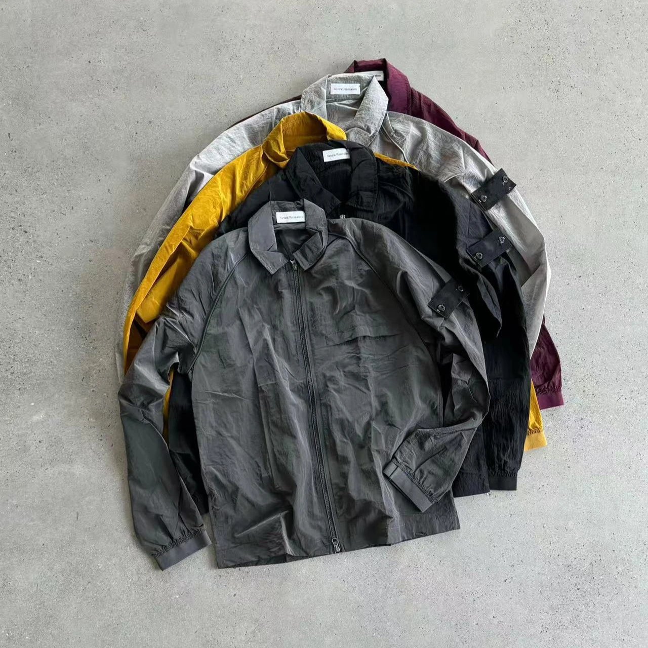 Stone Island Jackets Nylon zip-up jacket with detachable sleeve patch image 4