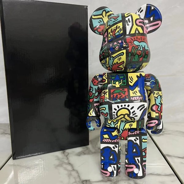Medicom Toy x Keith Haring Bearbrick 100% Multicolor Art Collectible Figure Accessories Ri... product listing in Litbuy spreadsheet finds