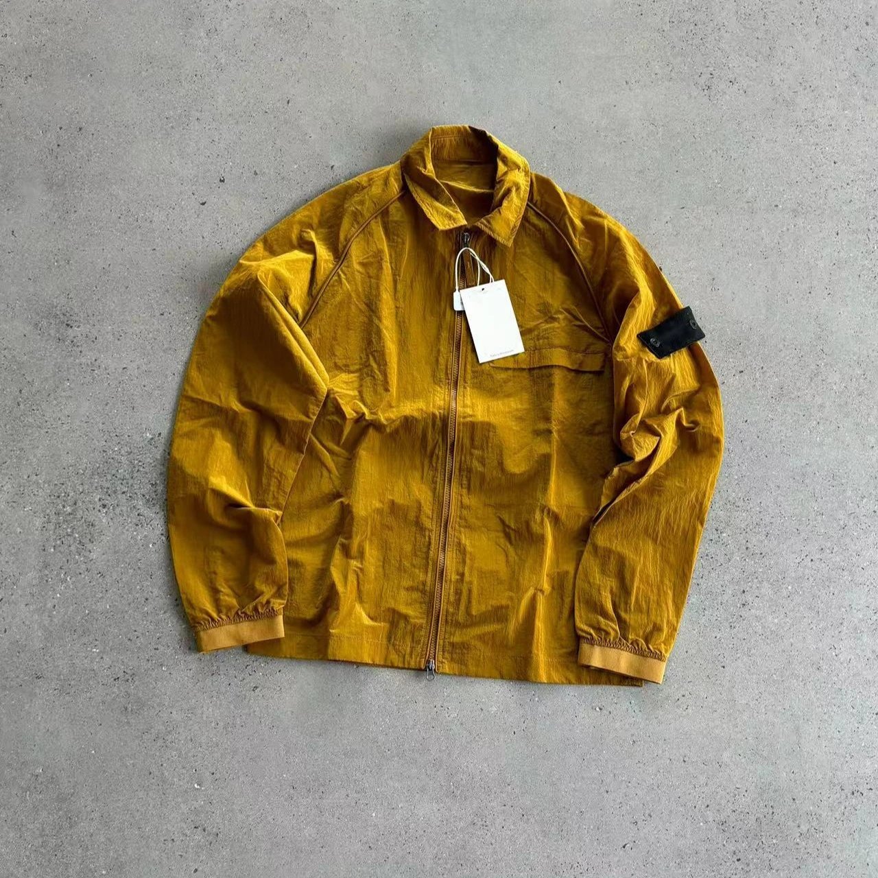 Stone Island Jackets Nylon zip-up jacket with detachable sleeve patch image 3