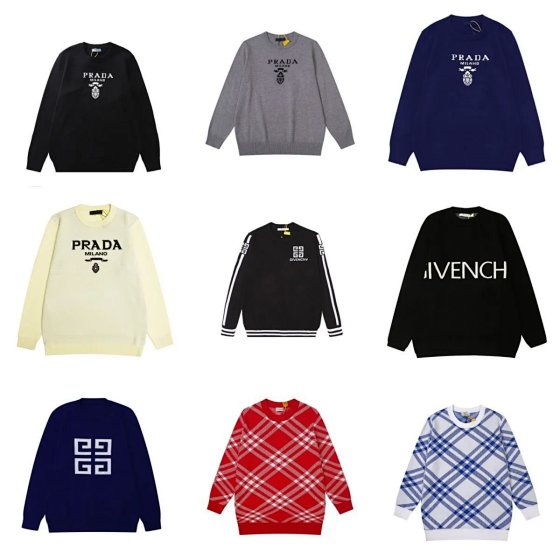 Crew neck knitted sweaters for men and women