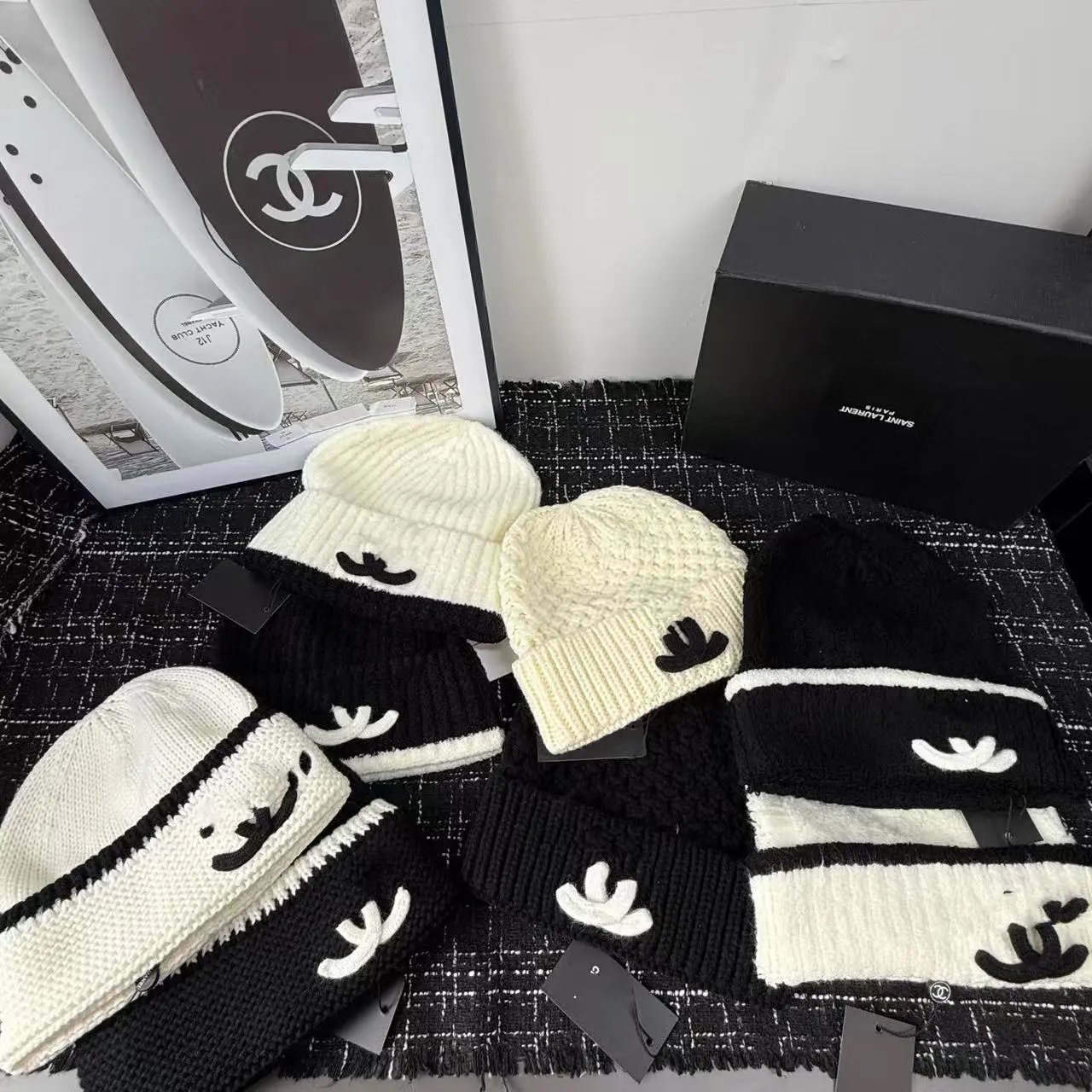 Chanel CC Logo Knit Beanie [8 styles]