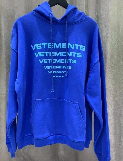 Vetements Vetements Blue Oversized Hoodie Blue