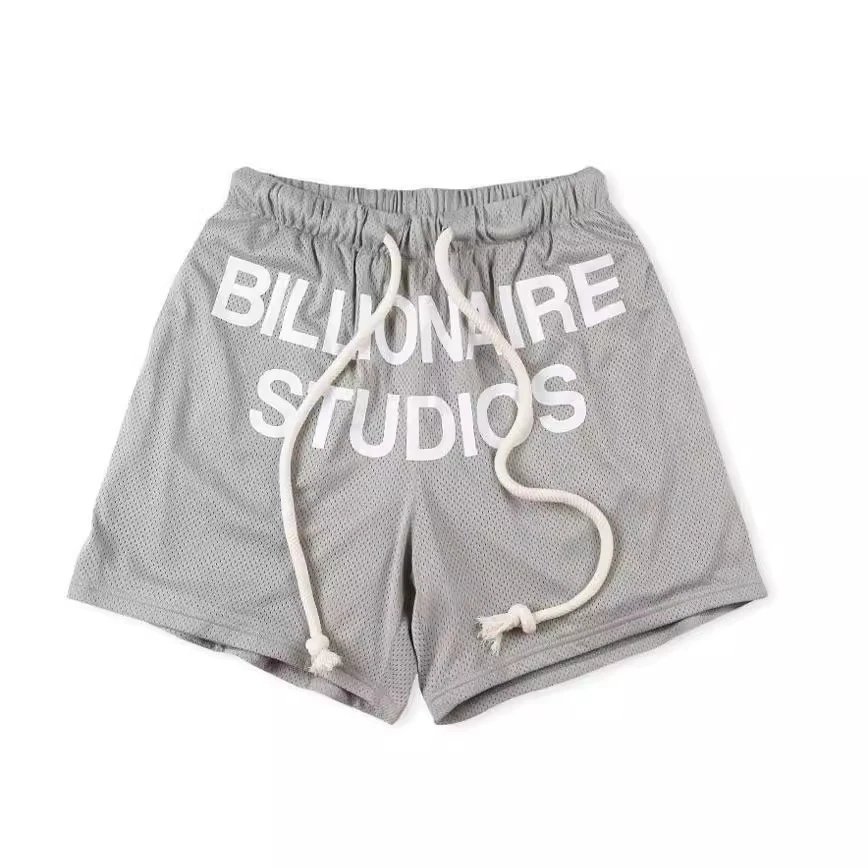 Billionaire Studios Black Mesh Logo Shorts