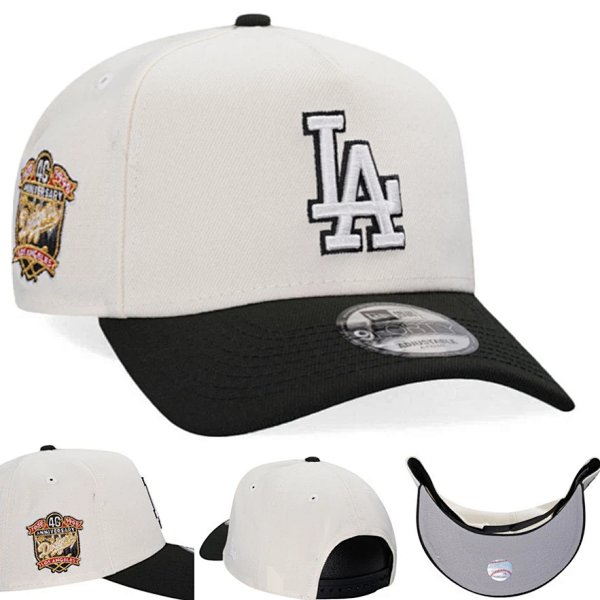 New Era LA Dodgers 40th Anniversary 9FIFTY Snapback Cap White / Black Hats Baseball Cap product listing in Litbuy spreadsheet finds