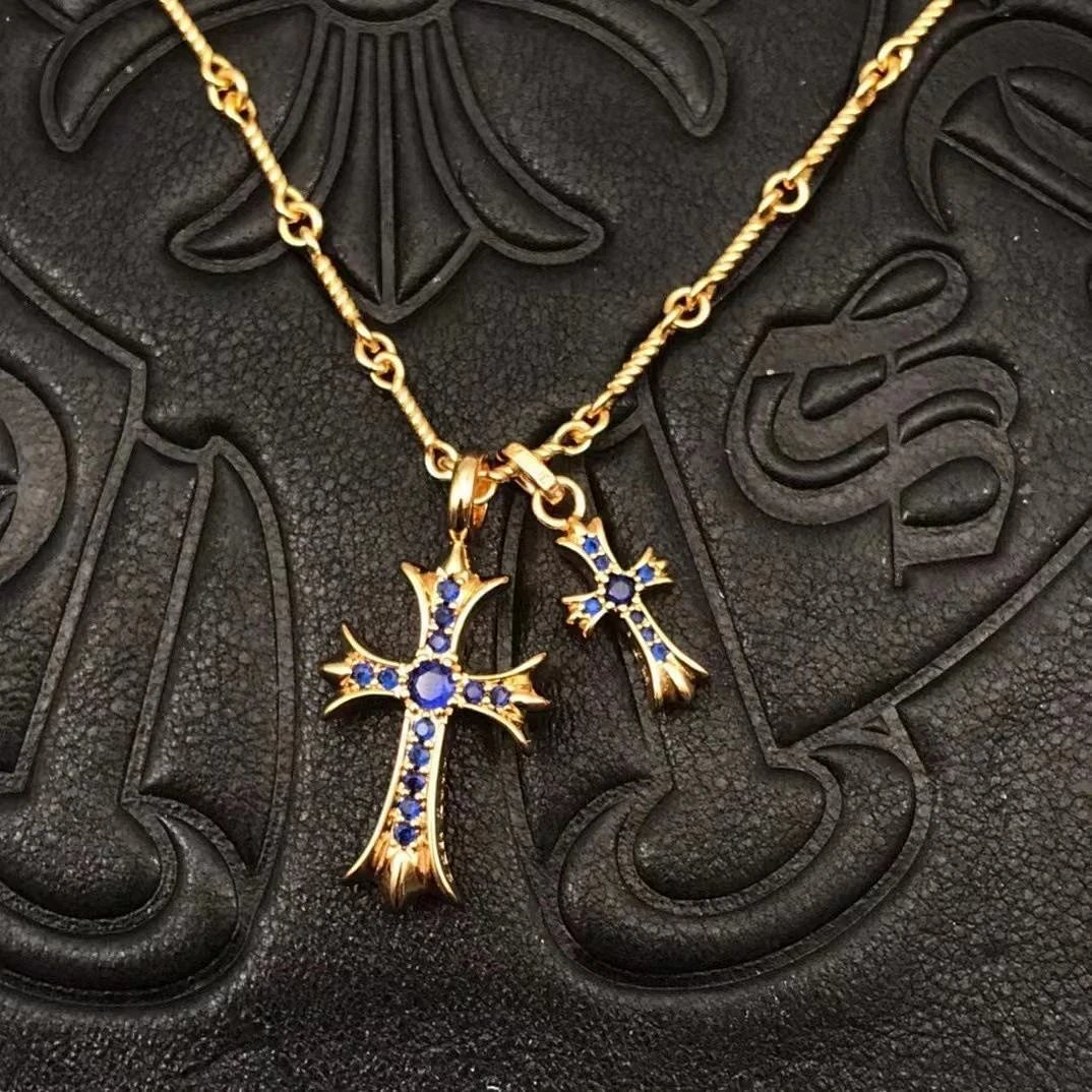 Chrome Hearts Emerald Cross Pendant Necklace Gold Jewelry Necklaces product detail 30 in Litbuy spreadsheet finds
