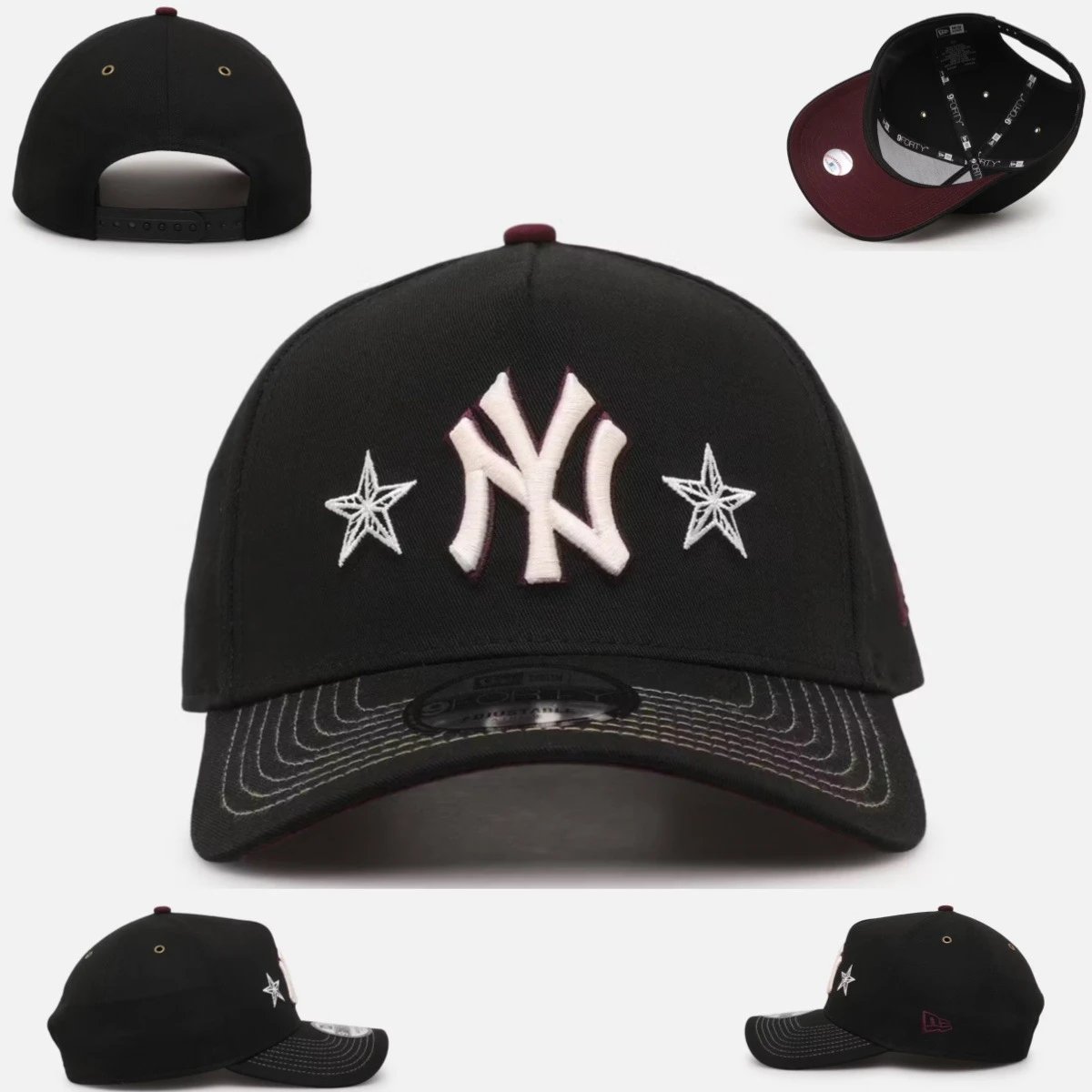 New Era New Era New York Yankees Black & White Cap Black