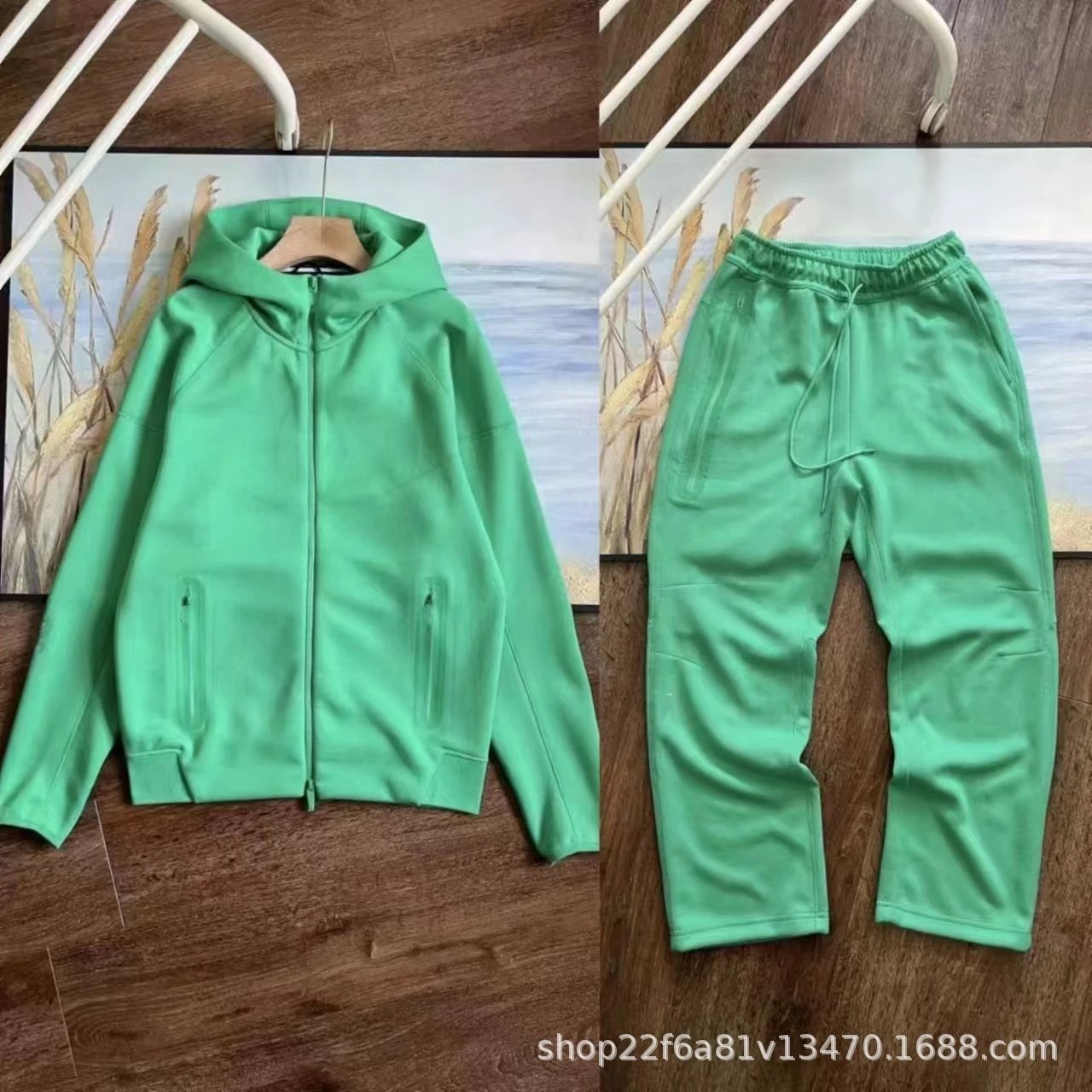Nike Tracksuits NOCTA FD8454/FD8461 Full-Zip Hooded Tracksuit — Green FD8454 Set