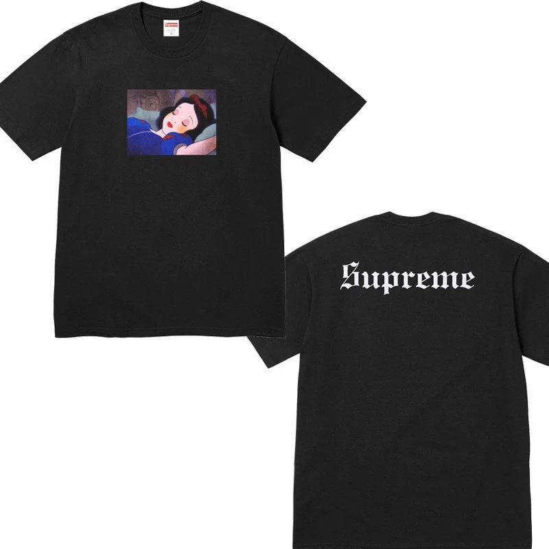 Supreme x Disney Snow White Print Black T-Shirt - 1