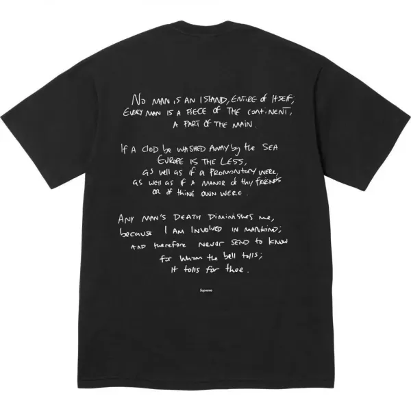 Supreme Diego Maradona Photo Print Black T-Shirt - 13