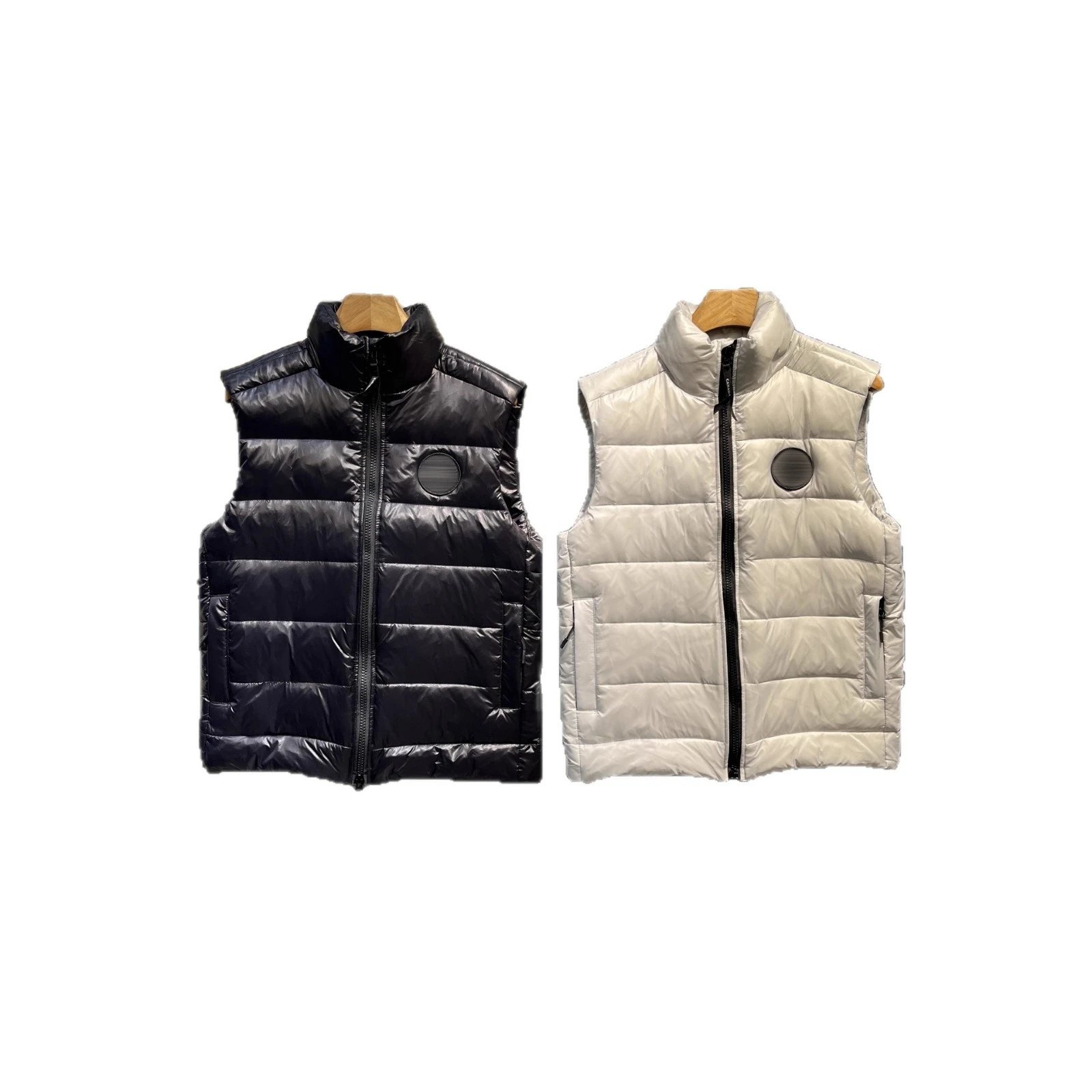 Versace Logo Black Quilted Puffer Vest