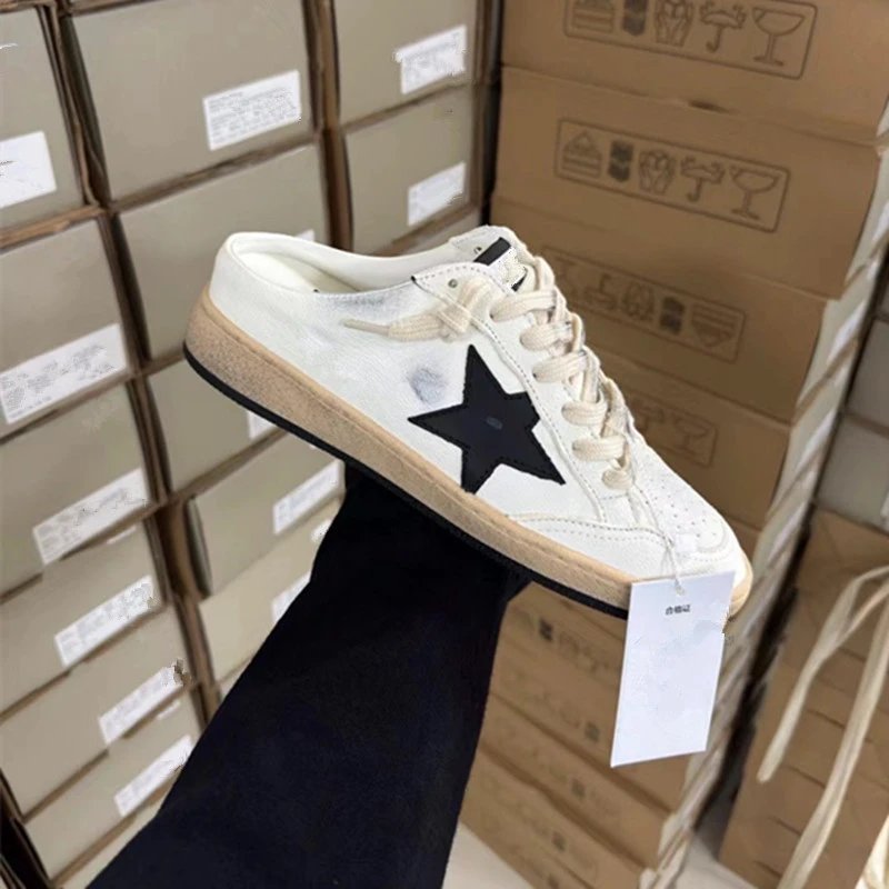 Unbranded Sneakers Distressed low-top with star appliqué — Black Star