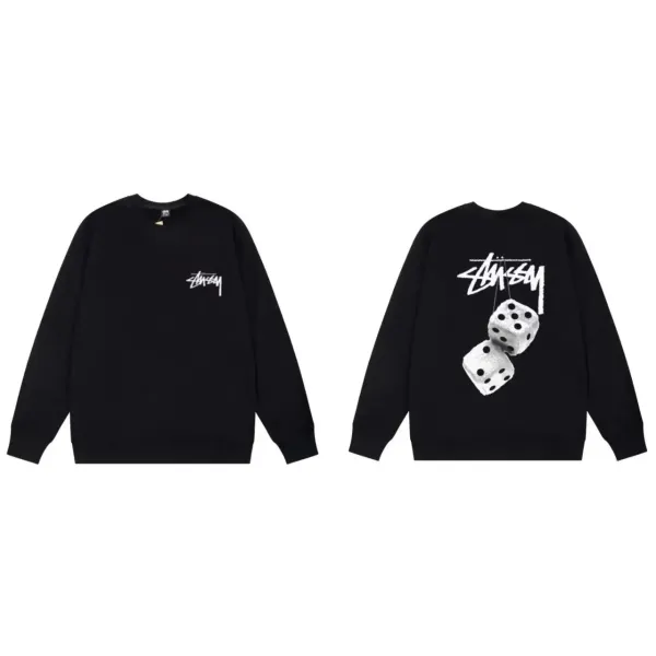 Stüssy Dice Print Crewneck Sweatshirt White - 12