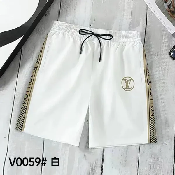 Louis Vuitton Monogram Print Drawstring Shorts Navy - 12